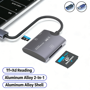 Lector <span class=keywords><strong>de</strong></span> Tarjetas USB-C 2 en 1 TF XD OTG <span class=keywords><strong>de</strong></span> Aleación <span class=keywords><strong>de</strong></span> Aluminio, Sin Controladores, Plug and Play, para <span class=keywords><strong>Lectura</strong></span> y Copia <span class=keywords><strong>de</strong></span> Datos <span class=keywords><strong>de</strong></span> Equipos <span class=keywords><strong>de</strong></span> Fotografía - Product Image 2