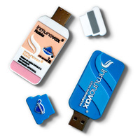 Funda de memoria USB 3D de PVC personalizada con logotipo, funda protectora promocional para USB, para regalos de bienvenida, OEM, ODM
