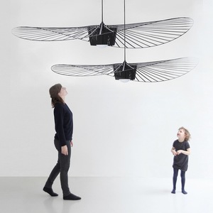 Lustre Nordique <span class=keywords><strong>Vertigo</strong></span> en Paille, Art Tissé Français pour Restaurants, Salons, Chambres à Coucher – Luminaires Tendance de Designer - Product Image 1