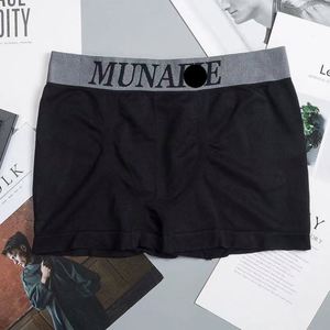 Men's Adult <b>Boxers</b> <b>Shorts</b> Solid Color Breathable Letter Pattern Large Size Loose Comfortable Underwear - Product Image 2