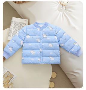 เสื้อโค้ทบุผ้าฝ้ายสำหรับเด็กผู้ชายและเด็กผู้หญิง รุ่น TXWD1998 สำหรับฤดูใบไม้ร่วงและฤดูหนาว แบบติดกระดุมแถวเดียว ให้ความอบอุ่น สวมใส่สบาย ลายพิมพ์น่ารักสำหรับเด็กเล็ก - Product Image 3