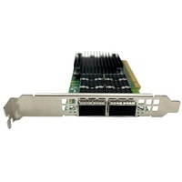 Adaptador Ethernet MCX623106AC-CDAT de Doble Puerto 100GbE, Tarjeta de Interfaz de Red PCIe 4.0 X16 para Servidor