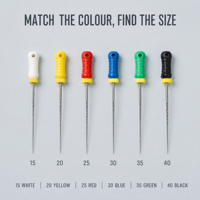 JINGC Vente Chaude Limes K Dentaires Manuelles en NiTi à Usage Manuel 6 Pièces/Emballage 21/25mm # Instruments endodontiques certifiés CE 15-40 pour le traitement des canaux radiculaires