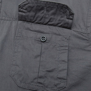 <span class=keywords><strong>Camicia</strong></span> in Denim <span class=keywords><strong>di</strong></span> Alta Qualità per Uomo, Nera e <span class=keywords><strong>Grigia</strong></span>, Manica Lunga, 100% Cotone - Product Image 3