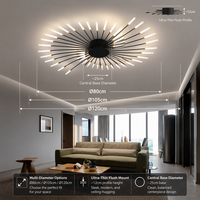 Plafonnier LED moderne nordique en spirale, style feux d'artifice, pour salon, chambre, villa