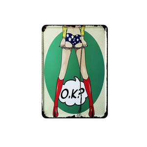 Pin-up Lady Metalen Plaatje Sexy Meisje Vintage Tin Bord Decoratief Café Winkel Bar Pub Badkamer Club Garage Hotel Wanddecoratie Auto Poster - Product Image 2