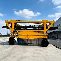 Chariot porte-conteneurs robuste de 30 tonnes à roues en caoutchouc pour les plateformes de manutention ferroviaires et le transport de conteneurs