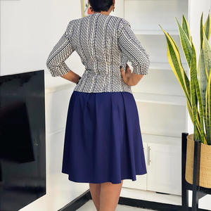 Completi di Alta Qualità con Giacca Stampata e Abito da Ufficio per Signore, Set di 2 Pezzi Africani per Chiesa, Abiti Formali Midi per Tutte le Professioni - Product Image 6