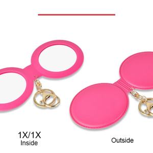 High Quality Pocket Custom Logo Mirror <b>Keyring</b> <b>Mini</b> Cute Key Chain Makeup Mirror Keychain - Product Image 5