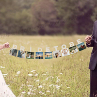 Tailai mariée à être juste marié toile de jute bannière fête de mariage toile de fond photographie accessoires mariage en bois Art artisanat lettre avec Clip