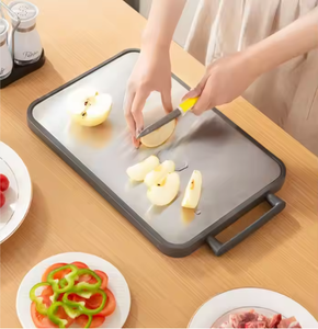 Ownswing nóng bán hai mặt thép không gỉ thớt bền vững tre trái cây và rau cắt công cụ - Product Image 5