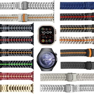 Correa <span class=keywords><strong>de</strong></span> Reloj Universal <span class=keywords><strong>de</strong></span> Titanio Puro <span class=keywords><strong>de</strong></span> 22 mm para <span class=keywords><strong>Apple</strong></span> <span class=keywords><strong>Watch</strong></span> Ultra 3, Correa Impermeable Multicolor con Cierre <span class=keywords><strong>de</strong></span> Acero - Product Image 2