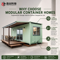 Maison préfabriquée en conteneur de 20 pieds, maison modulaire en conteneur d'expédition, maison de luxe miniature pour hôtel, complexe hôtelier, café