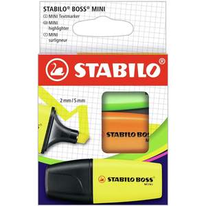 STABILO - LOT DE 3 SURLIGNEURS MINI BOSS - Product Image 1