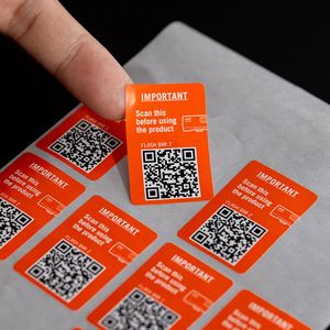 Custom Brand QR Code Label Stickers Printing Wholesale Red Self-Adhesive Vinyl Stickers <b>Sheet</b> - Product Image 3