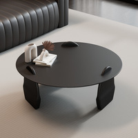 Table à thé multifonctionnelle en verre trempé à effet d'ondulation italienne, combinaison de meubles de salon, mobilier de salon haut de gamme, luxe léger, moderne