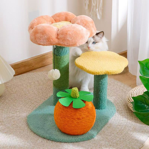 Customized Luxury Eco-Friendly Halloween Indoor <b>Climbing</b> <b>Frame</b> with Claw Pole 4 Levels & Plant Pattern Carton Packing - Product Image 4