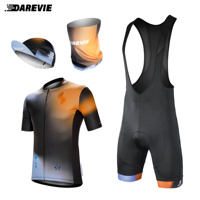 Vêtements d'équipe personnalisés Darevie, maillot de cyclisme anti-UV pour hommes, impression par sublimation, ensemble de shorts de cyclisme sur route pour les événements cyclistes