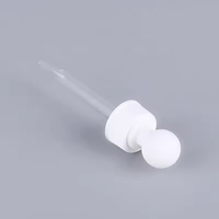 Petit compte-gouttes transparent en verre pour huiles essentielles, bouchons d'ampoules en caoutchouc blanc de 20mm avec pipette en verre, vente en gros