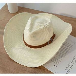 Wholesale Sombrero Mexican <b>Summer</b> Beach100% Paper Wide Brim Straw Fedora <b>Hats</b> <b>Men</b> Straw Cowboy <b>Hats</b> - Product Image 5