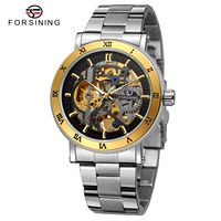 Nouveauté Montres de forme ronde à la mode Logo personnalisé Montres de luxe pour hommes Montre populaire Globe Montre Forsining Mécanique automatique