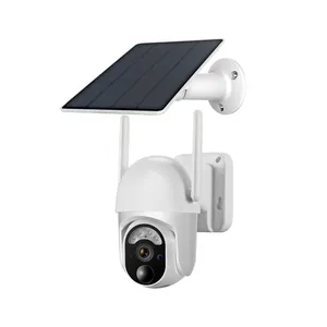 Mini 3MP 7800mAh şarj edilebilir pil güneş PTZ WiFi açık IP65 renkli gece gözetim güvenlik CCTV koruma PIR kamera