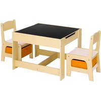 Ensemble de table et chaises pour tout-petits en bois Dessin et lecture Table et chaises pour enfants avec rangement