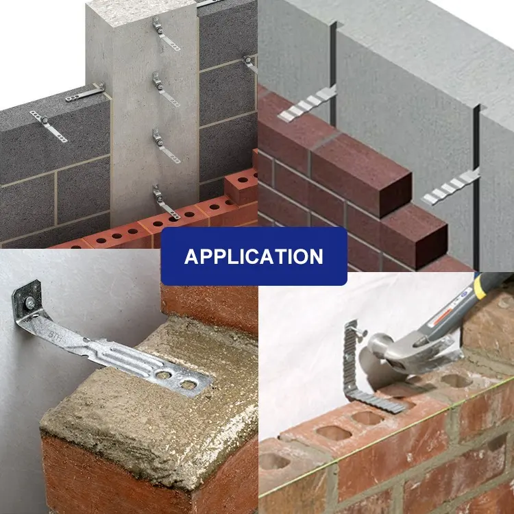 Laços de parede de tijolos de concreto galvanizados para a construção de materiais de construção