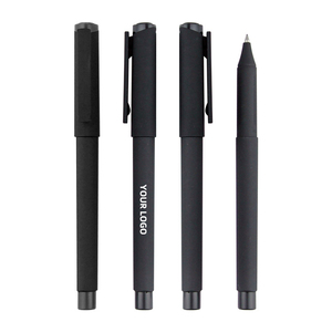 Pena Gel Matte hitam dengan Logo yang dapat disesuaikan pena Gel 0.5mm kelas atas untuk kantor bisnis siswa menulis grosir - Product Image 3