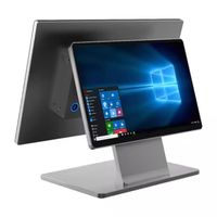 Terminal Punto de Venta Ultrafino de 15.6 Pulgadas con Windows 10, Pantalla Táctil Dual, Wi-Fi 6 y NFC para Comercio Minorista