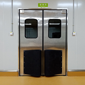 <span class=keywords><strong>Puerta</strong></span> Batiente de Impacto de Doble Hoja de Acero Inoxidable para Cocina de Restaurante Moderna - Product Image 4