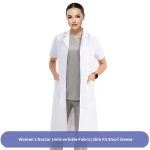Manteaux <span class=keywords><strong>de</strong></span> laboratoire blancs à manches longues pour hommes et femmes Vêtements <span class=keywords><strong>de</strong></span> travail pour salons <span class=keywords><strong>de</strong></span> beauté Étudiants Infirmières Hôpitaux Approvisionnement direct - Product Image 6