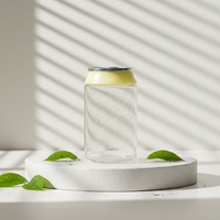 Bouteilles et pots en plastique transparent pour café froid, soda et autres boissons, avec couvercles faciles à ouvrir