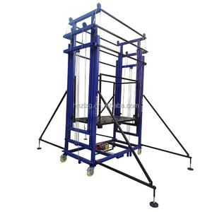 नई इलेक्ट्रिक पोर्टेबल धातु तार रस्सी फफोल्डिंग मचान लिफ्ट मोबाइल प्लेटफॉर्म रिमोट कंट्रोल के साथ - Product Image 3