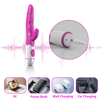 Vibrador de Doble Cabeza, Masajeador Vaginal, Juguetes Sexuales para Mujeres, Estimulador de Clítoris y Punto G, Huevo Vibrador, Masturbador Femenino