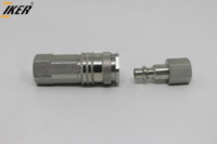 Raccord rapide pneumatique standard ISO6150 B Rectus 23KA en acier au carbone pour circuits pneumatiques industriels