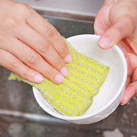 DS2857 Éponge de cuisine à vaisselle robuste pour pot Éponge à récurer anti-rayures Éponges à récurer en acier pour vaisselle Épurateur de métal
