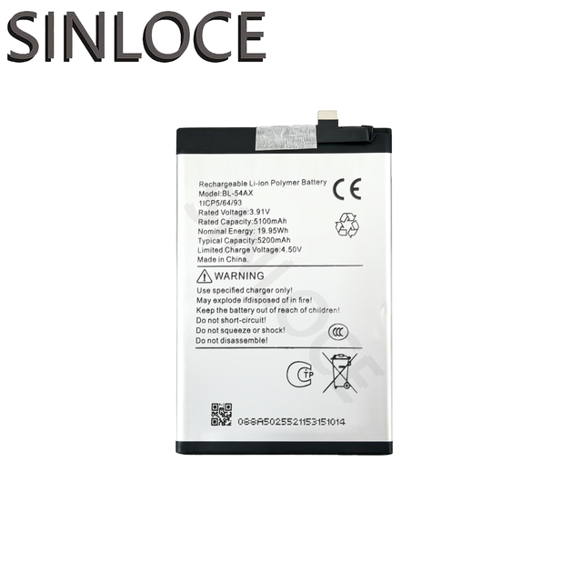 SINLOCE Wholesale High Quality Production Mobile Cell Phone Battery Factory for Infinix  Hot 12 Pro / Hot 20 5G/BL-54AX