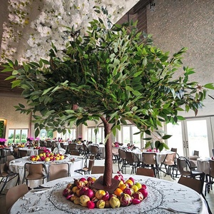 4 piedi di altezza Mini Ficus alberi incantati evento di nozze verde artificiale foglie albero di Ficus per la tavola centrotavola decorazione - Product Image 3