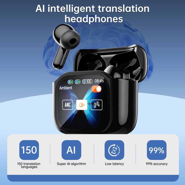 Xintu JM19 ANC TWS Earbuds Low Latency Stereo Noise Cancellation Earphones Headphones Battery Digital Display AI Translation