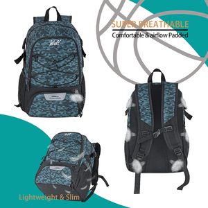 Échantillon gratuit Sac de sport personnalisé pour le basketball Grand sac de sport avec compartiment séparé pour le ballon et les chaussures Football Basketball - Product Image 6