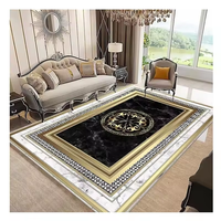 Tapis de luxe pour salon, décoration de la maison, tapis dorés de grande taille, tapis d'appoint pour canapé, tapis de sol doux antidérapant lavable