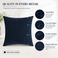 Housse de coussin carrée en velours OEM ODM, couleur unie