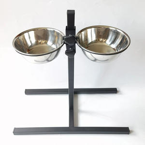 Cuenco de acero inoxidable <span class=keywords><strong>personalizado</strong></span> al por mayor para mascotas con soporte de altura ajustable para alimentar perros medianos y grandes - Product Image 5