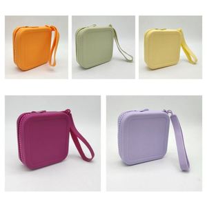 Fashionable Silicone Coin Purse With Zipper Closure <b>Wrist</b> <b>Strap</b> Mini Size Water Resistant & Washable Portable Promotional Gift - Product Image 4