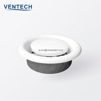 Diffuseur d'air rond en tôle de fer pour plafond de salle de lavage, grille de retour à disque