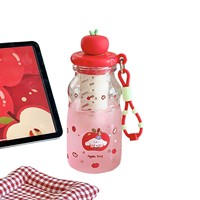 Bouteille d'eau portable C32 pour étudiants, grande capacité, motif dessin animé, avec cordon de serrage, qualité alimentaire, avec infuseur à thé
