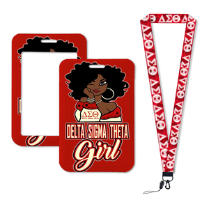 Lanières pour femmes de la sororité Delta Sigma Theta, porte-badge d'identification, étui pour carte de bus, étui pour carte de transport, étui pour carte bancaire, porte-carte - Product Image 4