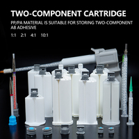 Buse mélangeuse statique carrée jetable F C1012S, tube de mélange en plastique pour cartouche de 200 ml et 400 ml, colle AB, résine époxy