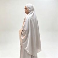 Ensemble Khimar Champagne pour femmes, Indonésie, Malaisie, Singapour, vêtements modestes, vêtements islamiques, prière
